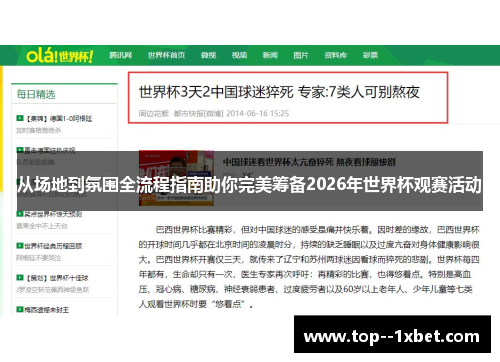 从场地到氛围全流程指南助你完美筹备2026年世界杯观赛活动 从场地到氛围全流程指南助你完美筹备2026年世界杯观赛活动